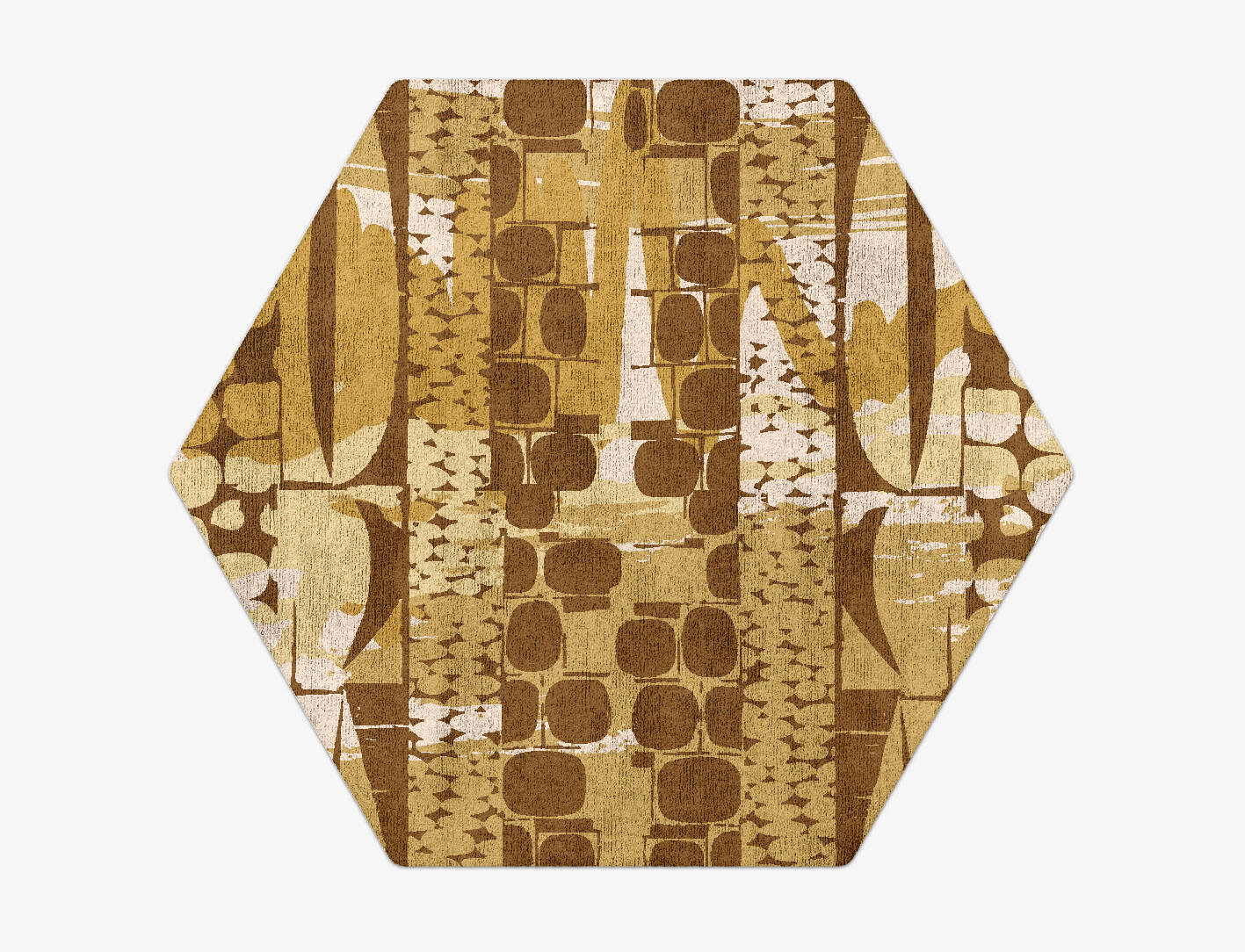 Vivere Abstract Hexagon Hand Tufted Bamboo Silk Custom Rug by Rug Artisan