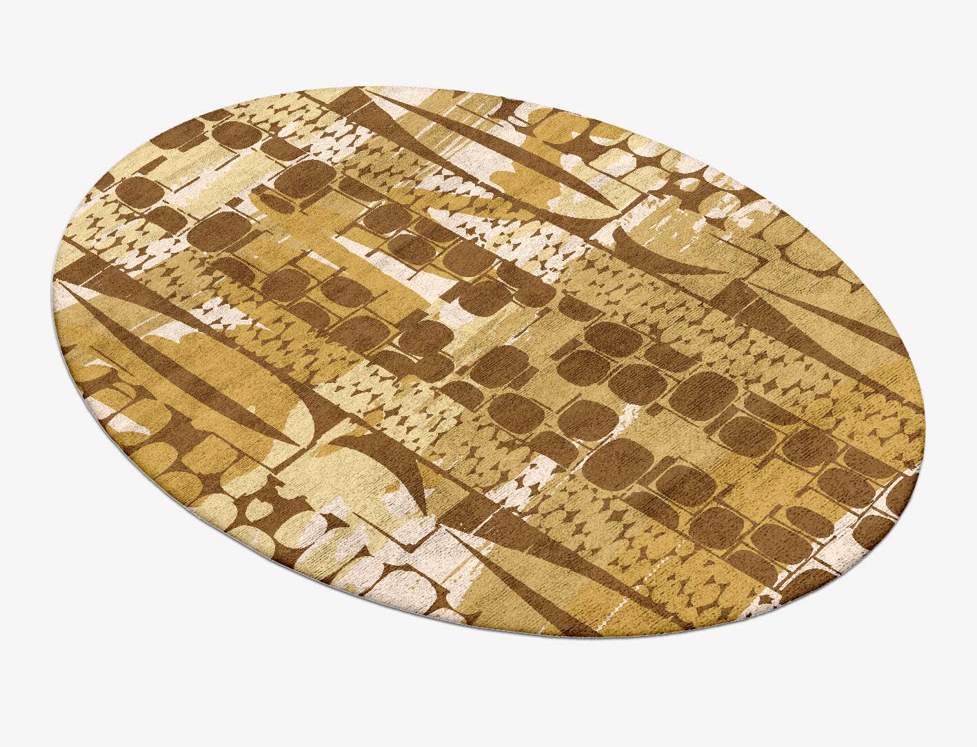 Vivere Abstract Oval Hand Tufted Bamboo Silk Custom Rug by Rug Artisan