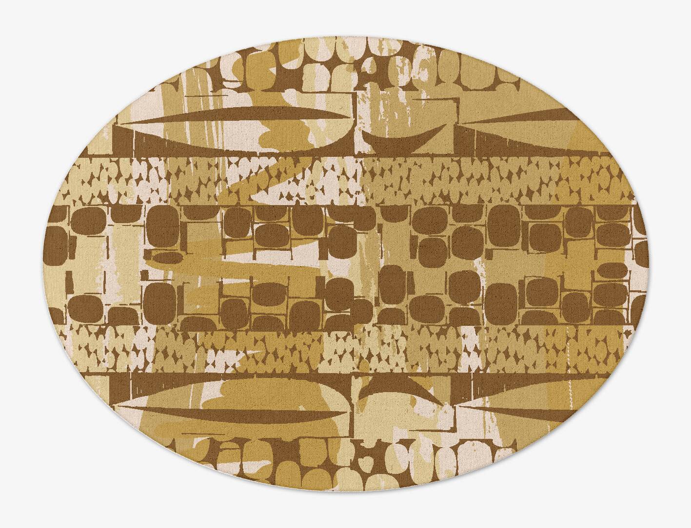 Vivere Abstract Oval Hand Tufted Pure Wool Custom Rug by Rug Artisan