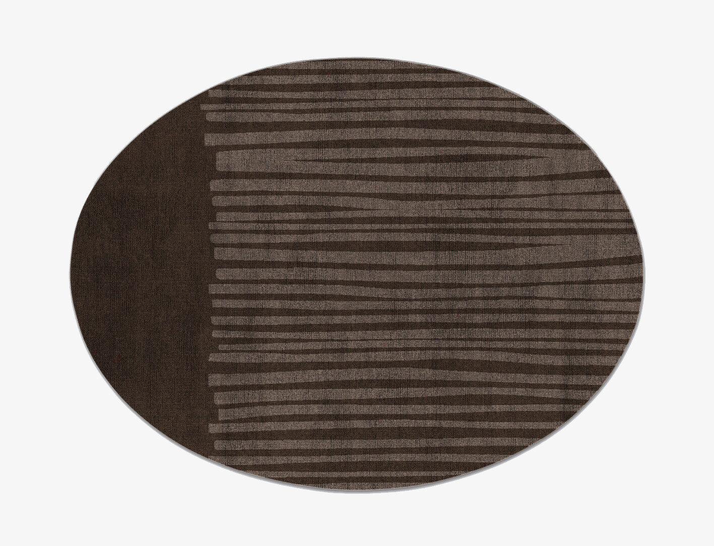 Wad Minimalist Oval Flatweave Bamboo Silk Custom Rug by Rug Artisan