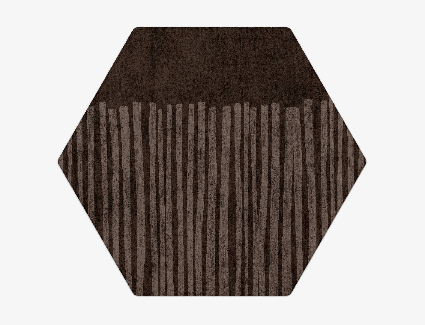 Wad Minimalist Hexagon Hand Tufted Bamboo Silk Custom Rug by Rug Artisan