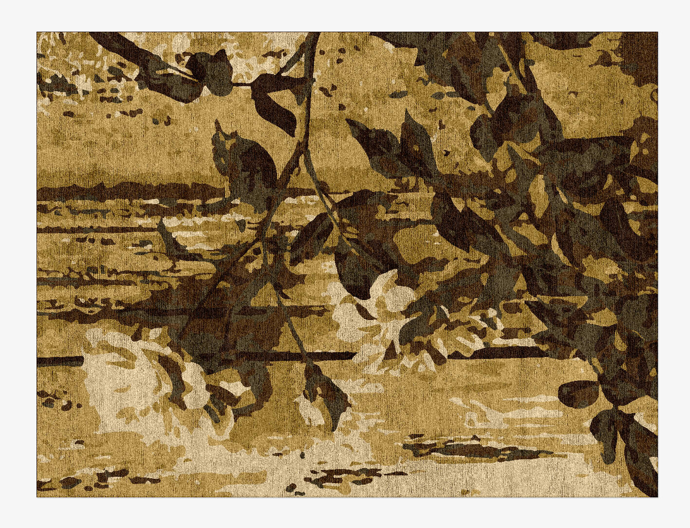 Wallflower Floral Rectangle Hand Knotted Bamboo Silk Custom Rug by Rug Artisan
