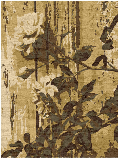 Wallflower Floral Rectangle Hand Knotted Tibetan Wool Custom Rug by Rug Artisan