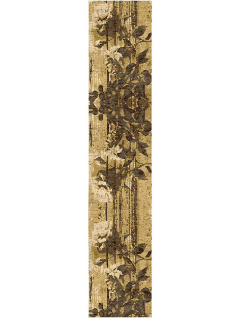 Wallflower Floral Runner Hand Tufted Bamboo Silk Custom Rug by Rug Artisan