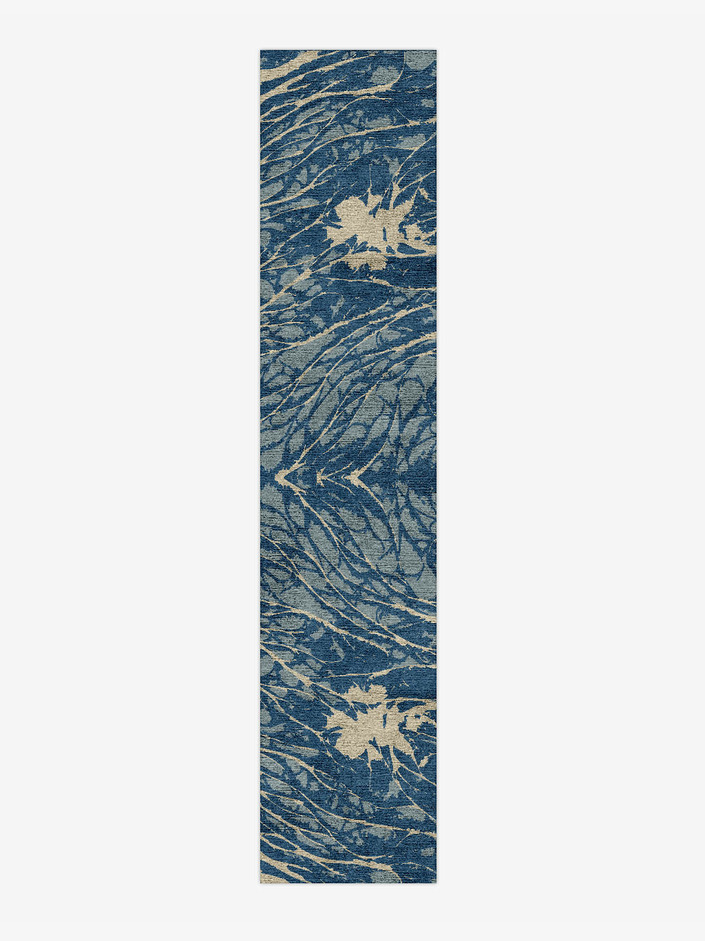 Warp Abstract Runner Hand Knotted Bamboo Silk Custom Rug by Rug Artisan