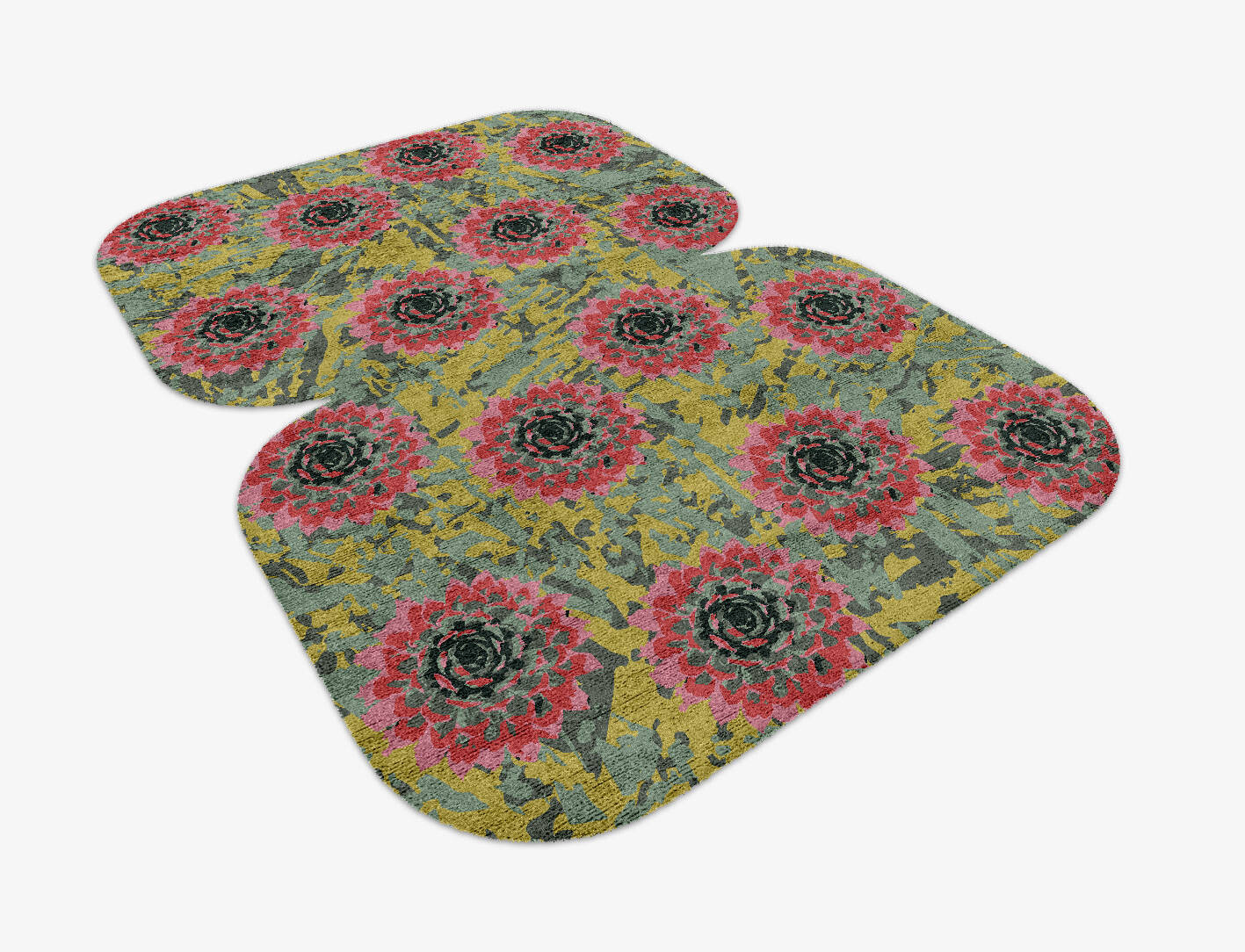 Water Lily Floral Eight Hand Knotted Bamboo Silk Custom Rug by Rug Artisan