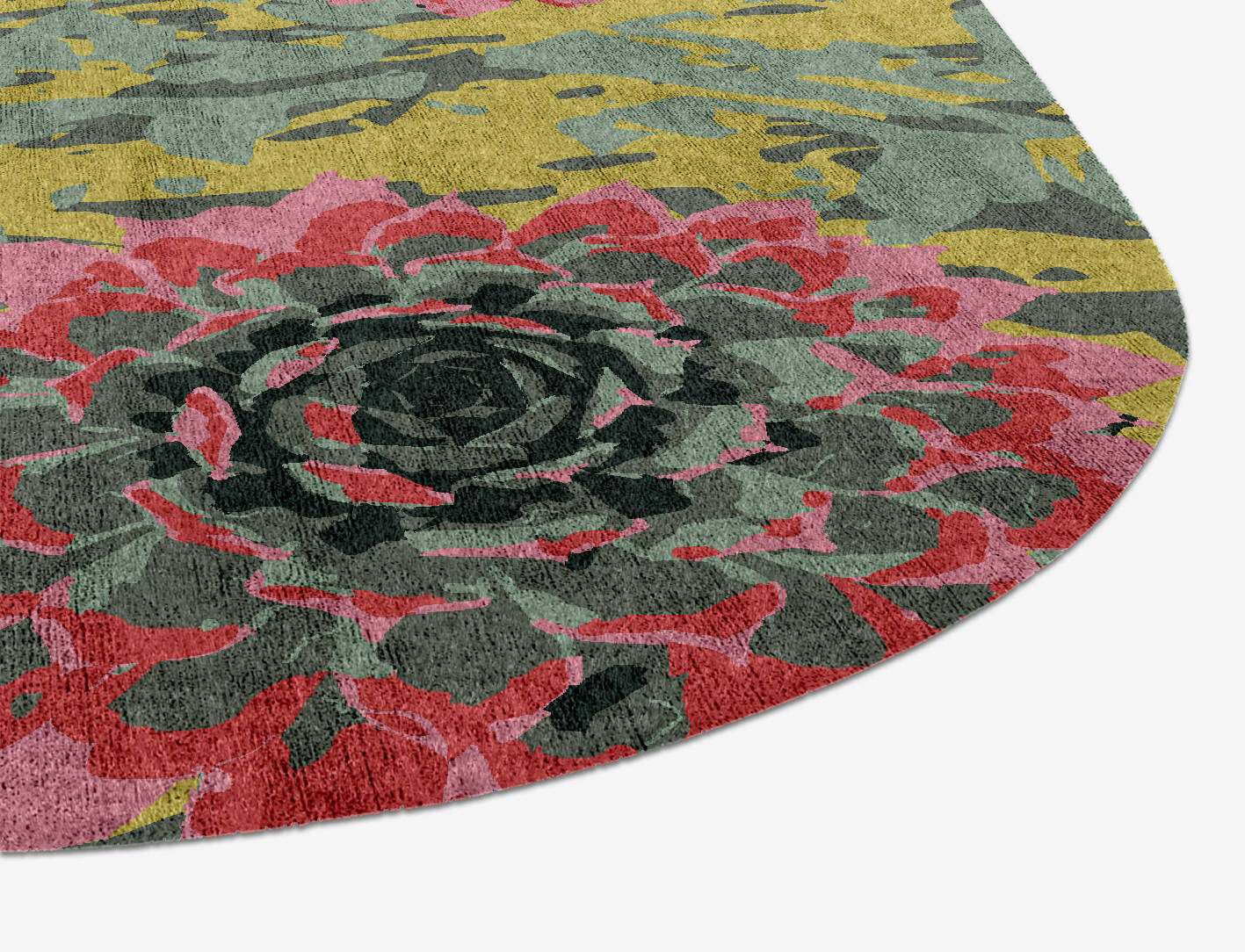 Water Lily Floral Eight Hand Knotted Bamboo Silk Custom Rug by Rug Artisan