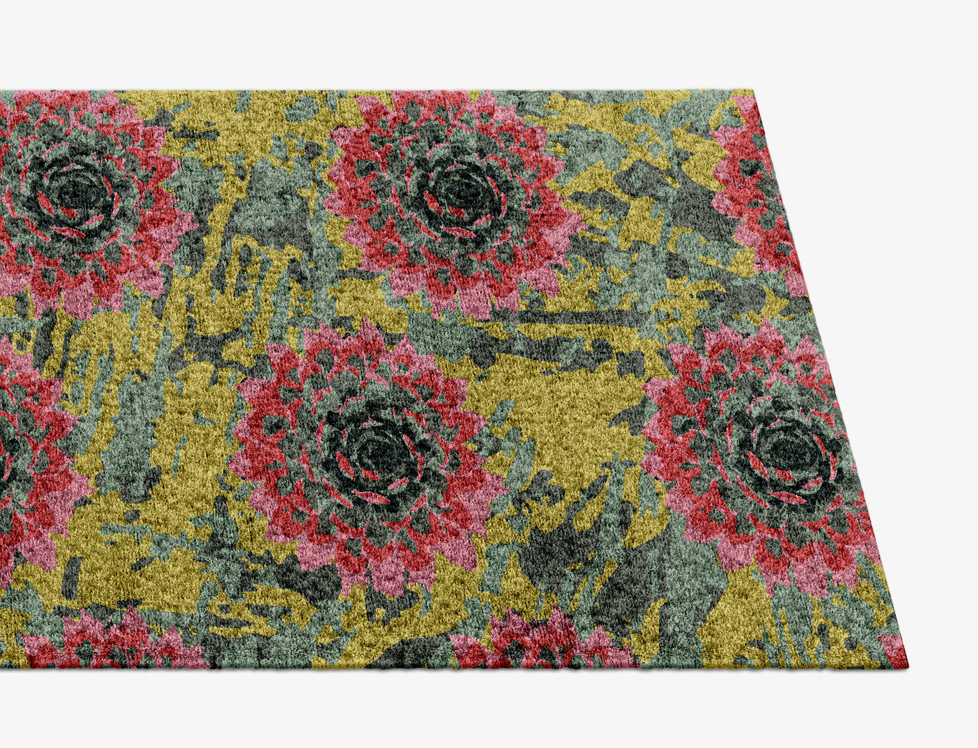 Water Lily Floral Runner Hand Knotted Bamboo Silk Custom Rug by Rug Artisan