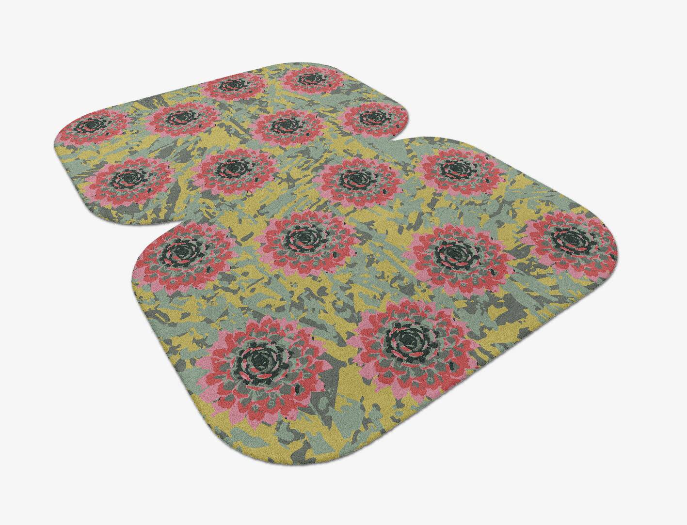 Water Lily Floral Eight Hand Tufted Pure Wool Custom Rug by Rug Artisan