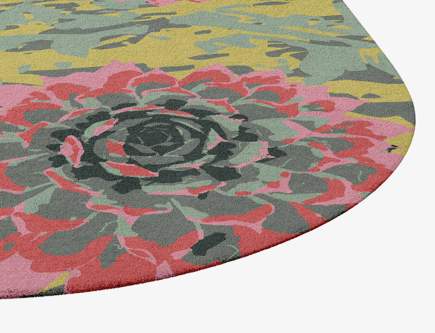 Water Lily Floral Eight Hand Tufted Pure Wool Custom Rug by Rug Artisan