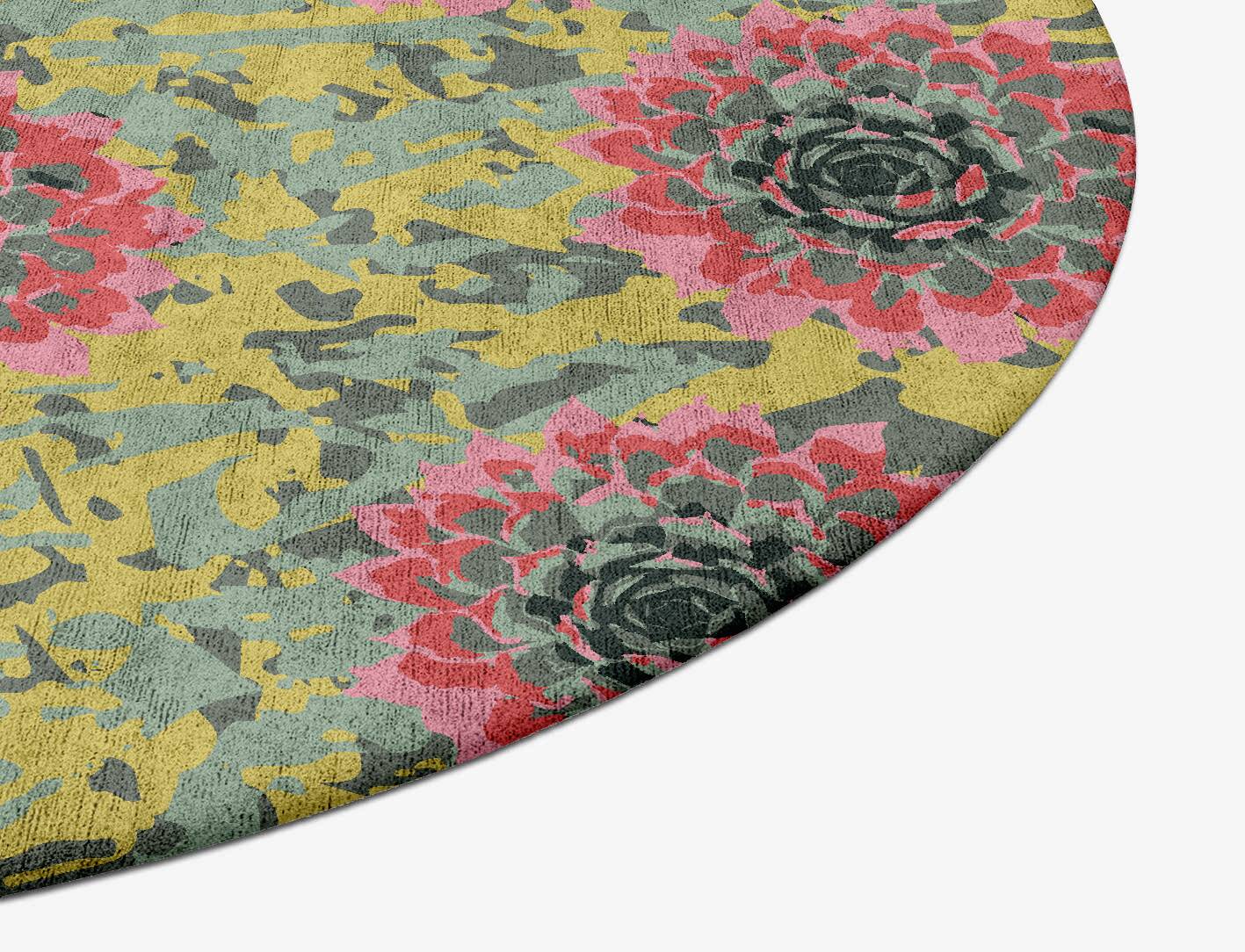 Water Lily Floral Oval Hand Tufted Bamboo Silk Custom Rug by Rug Artisan