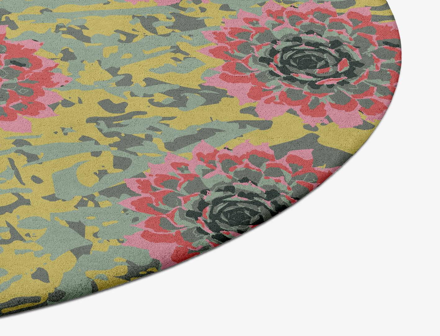 Water Lily Floral Oval Hand Tufted Pure Wool Custom Rug by Rug Artisan