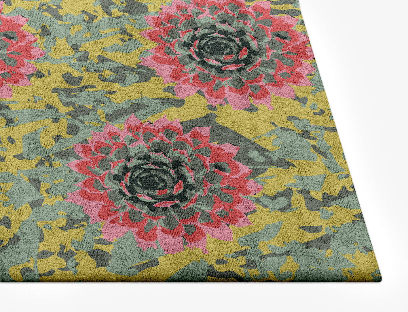 Water Lily Floral Rectangle Hand Tufted Bamboo Silk Custom Rug by Rug Artisan
