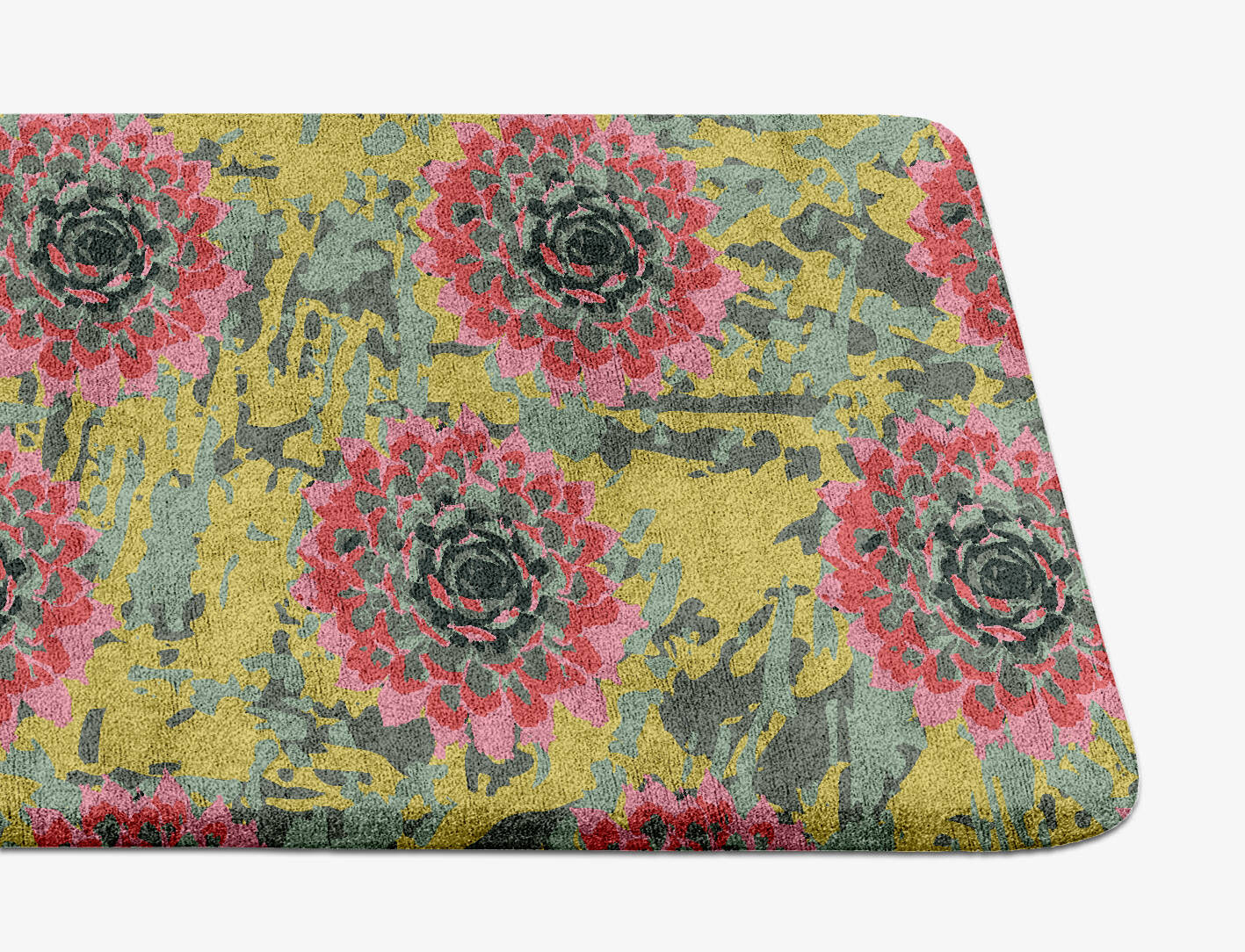 Water Lily Floral Runner Hand Tufted Bamboo Silk Custom Rug by Rug Artisan