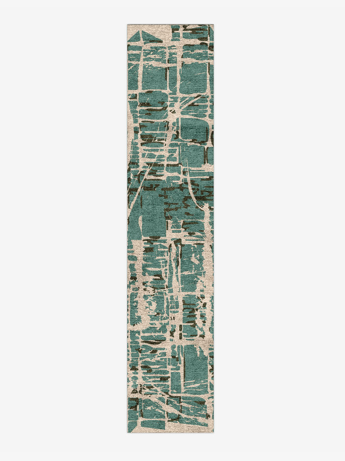 Waverley Abstract Runner Hand Knotted Bamboo Silk Custom Rug by Rug Artisan