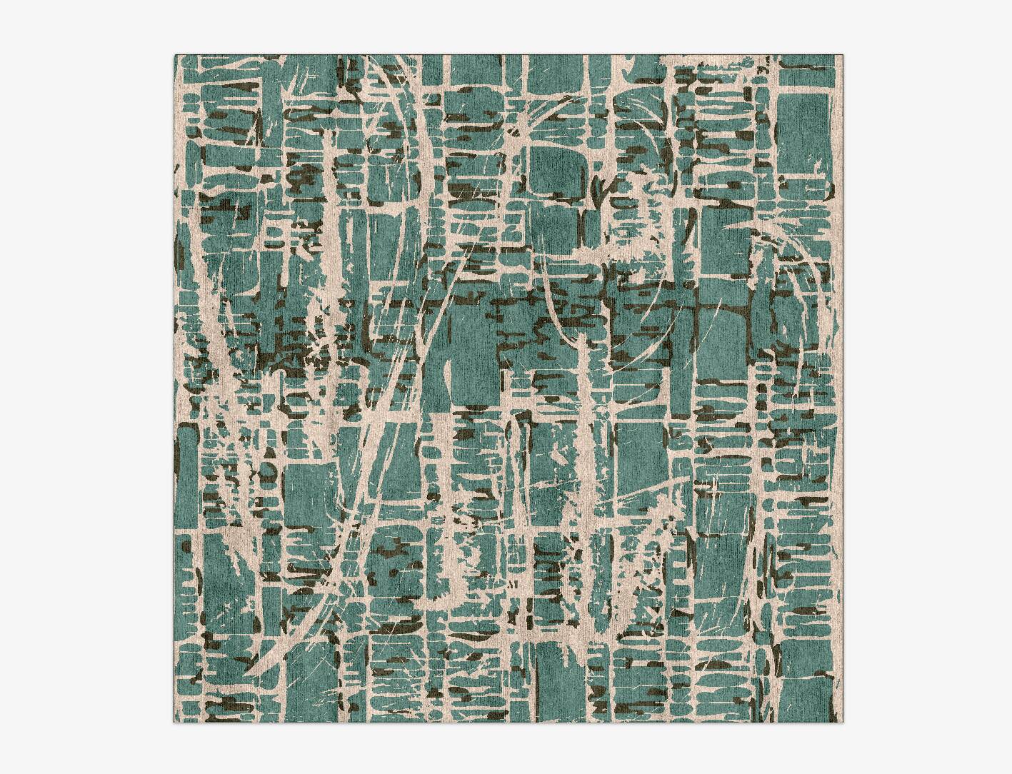 Waverley Abstract Square Hand Knotted Bamboo Silk Custom Rug by Rug Artisan