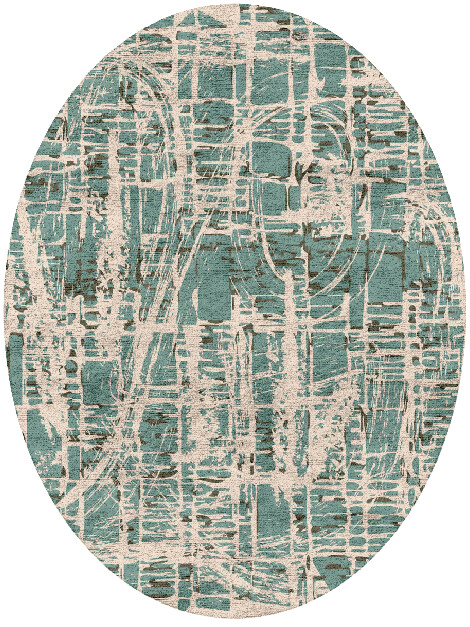 Waverley Abstract Oval Hand Tufted Bamboo Silk Custom Rug by Rug Artisan
