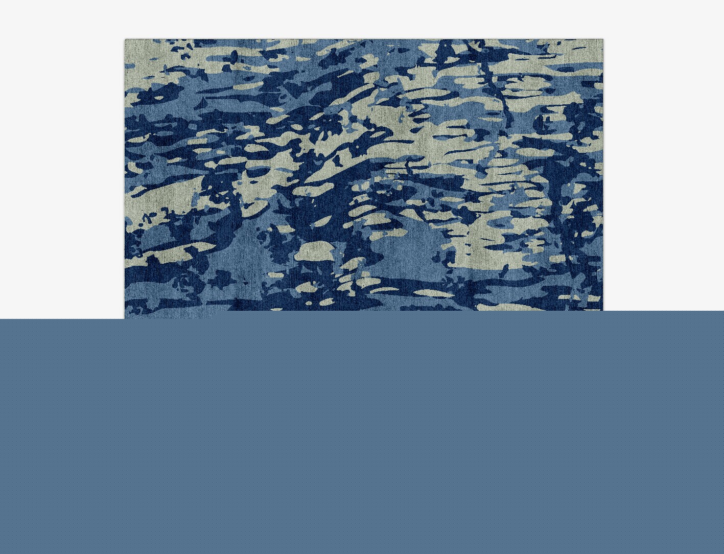 Waves Surface Art Square Hand Knotted Bamboo Silk Custom Rug by Rug Artisan