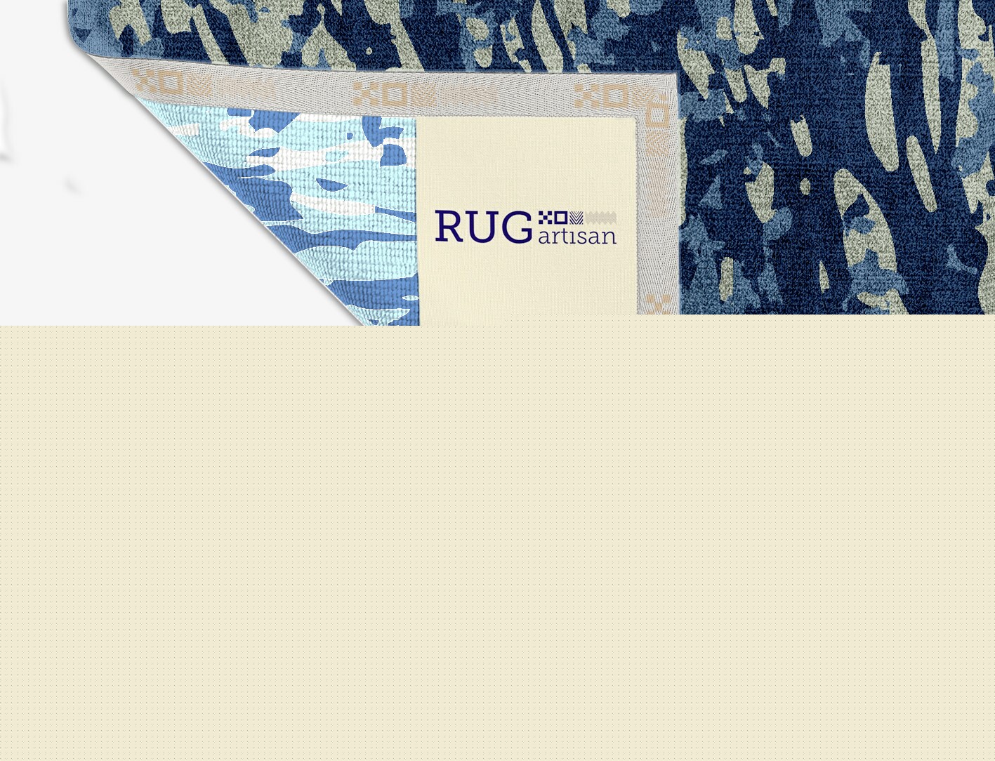 Waves Surface Art Square Hand Knotted Bamboo Silk Custom Rug by Rug Artisan