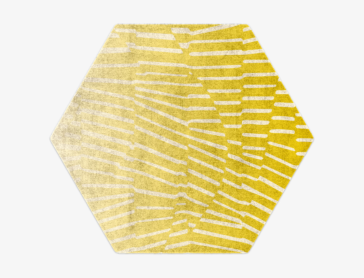 Wavy Ombre Hexagon Hand Knotted Bamboo Silk Custom Rug by Rug Artisan