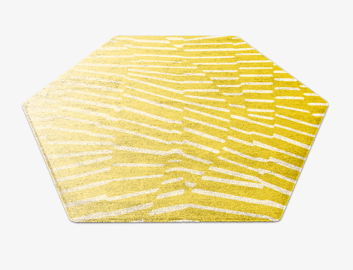 Wavy Ombre Hexagon Hand Knotted Bamboo Silk Custom Rug by Rug Artisan
