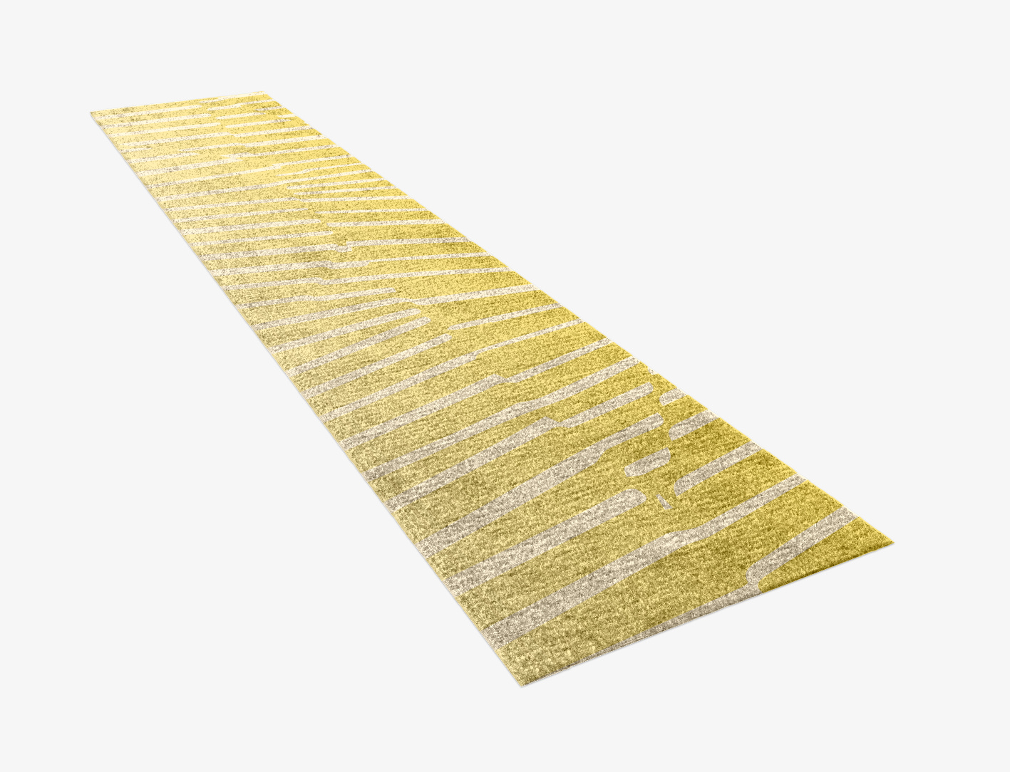 Wavy Ombre Runner Hand Knotted Bamboo Silk Custom Rug by Rug Artisan