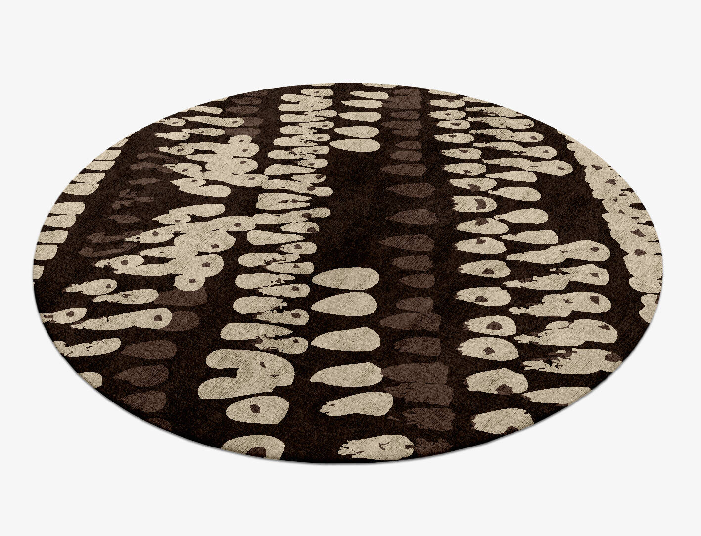 Waxen Abstract Round Hand Knotted Bamboo Silk Custom Rug by Rug Artisan