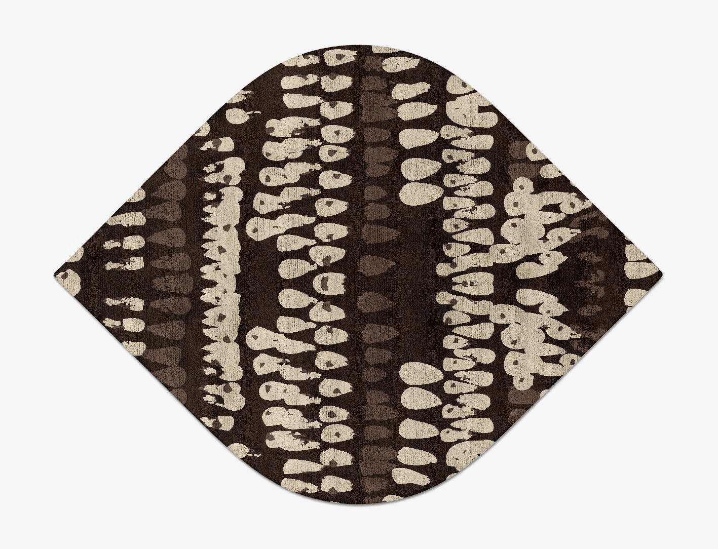 Waxen Abstract Ogee Hand Tufted Bamboo Silk Custom Rug by Rug Artisan