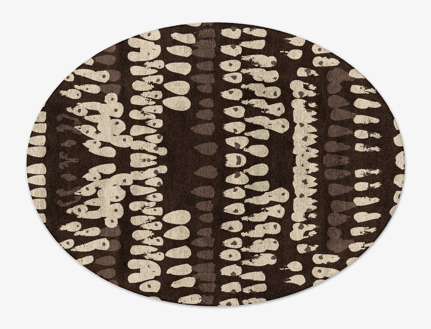 Waxen Abstract Oval Hand Tufted Bamboo Silk Custom Rug by Rug Artisan