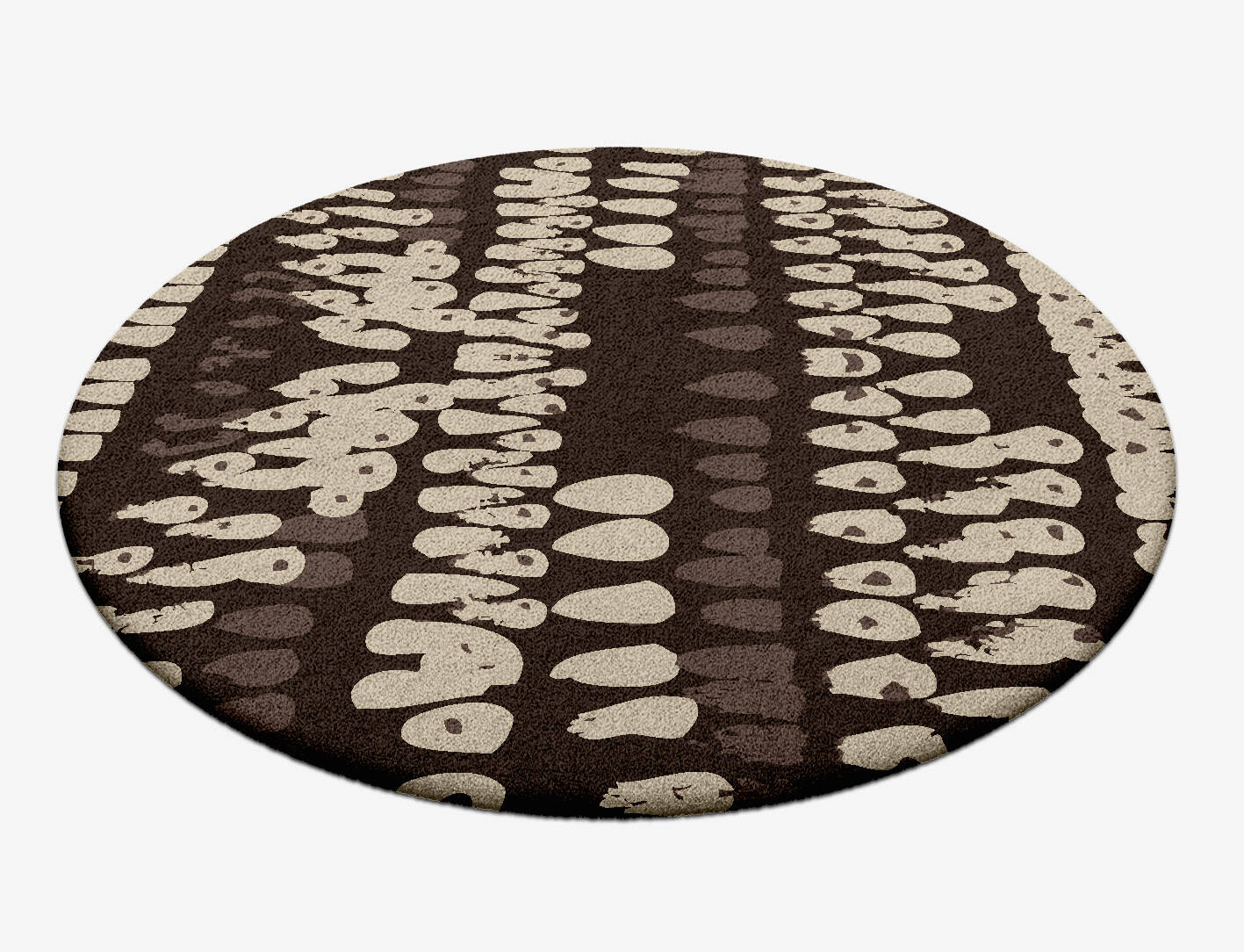 Waxen Abstract Round Hand Tufted Pure Wool Custom Rug by Rug Artisan
