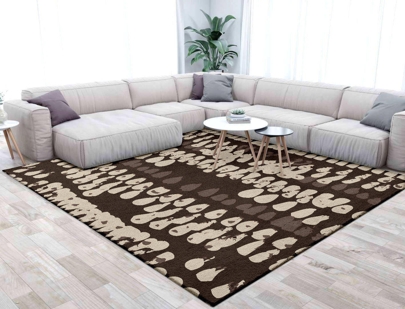 Waxen Abstract Square Hand Tufted Pure Wool Custom Rug by Rug Artisan