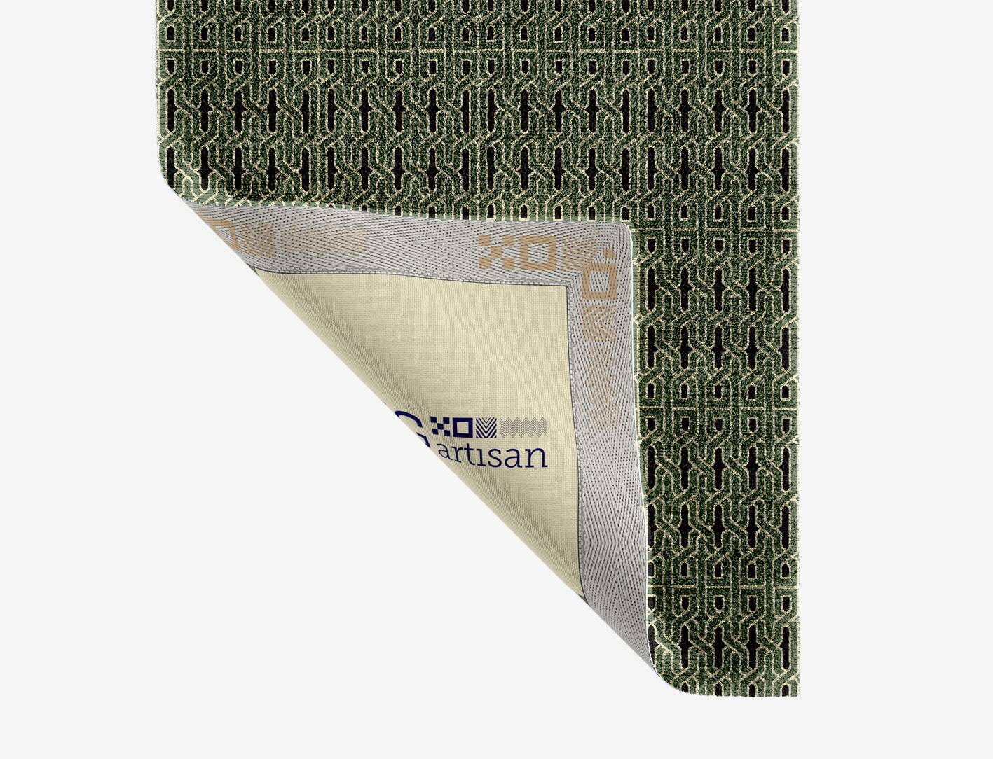 Weaves Modern Geometrics Runner Hand Knotted Bamboo Silk Custom Rug by Rug Artisan