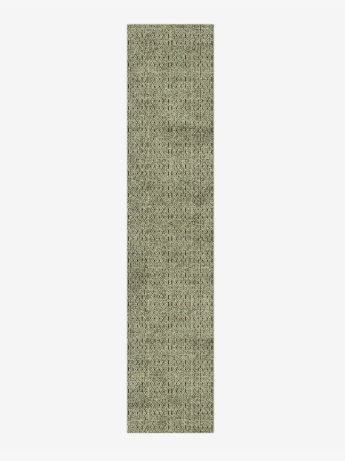 Weaves Modern Geometrics Runner Hand Knotted Bamboo Silk Custom Rug by Rug Artisan