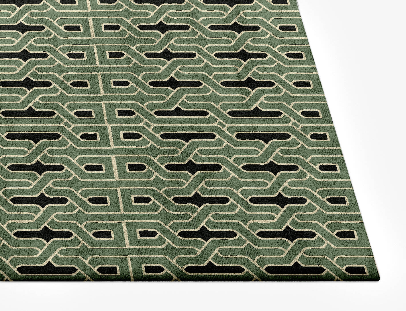 Weaves Modern Geometrics Rectangle Hand Tufted Bamboo Silk Custom Rug by Rug Artisan