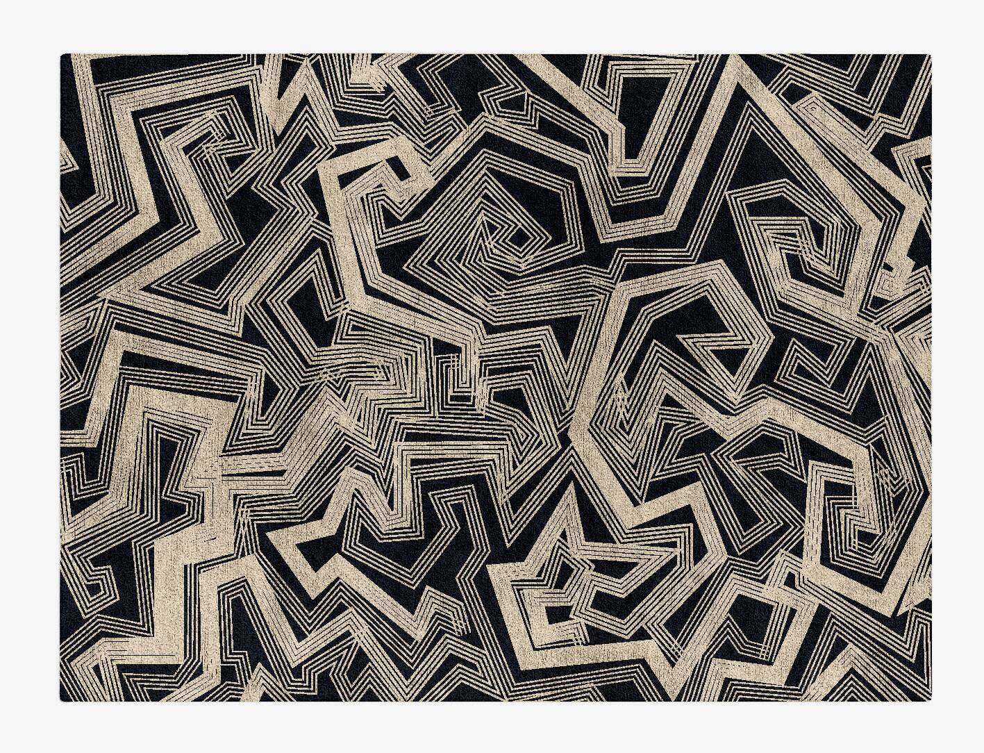 Webbed Abstract Rectangle Hand Tufted Bamboo Silk Custom Rug by Rug Artisan