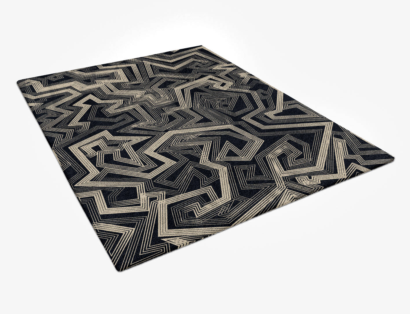 Webbed Abstract Rectangle Hand Tufted Pure Wool Custom Rug by Rug Artisan
