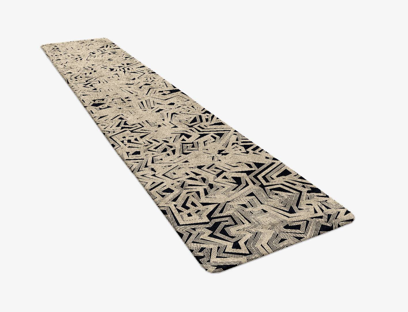 Webbed Abstract Runner Hand Tufted Bamboo Silk Custom Rug by Rug Artisan