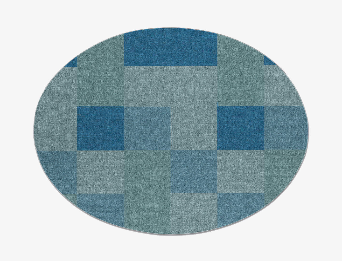 Weevil Geometric Oval Flatweave New Zealand Wool Custom Rug by Rug Artisan