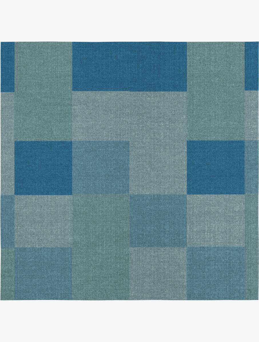 Weevil Geometric Square Flatweave New Zealand Wool Custom Rug by Rug Artisan