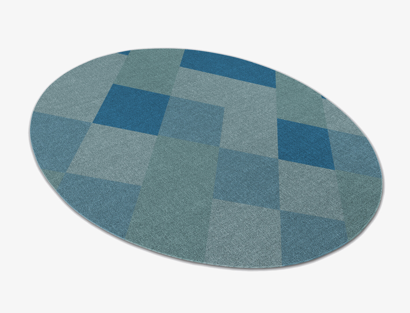 Weevil Geometric Oval Outdoor Recycled Yarn Custom Rug by Rug Artisan