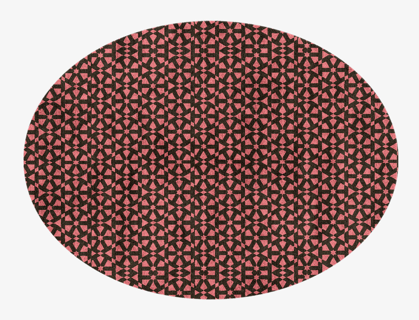 Wheels Geometric Oval Hand Knotted Bamboo Silk Custom Rug by Rug Artisan