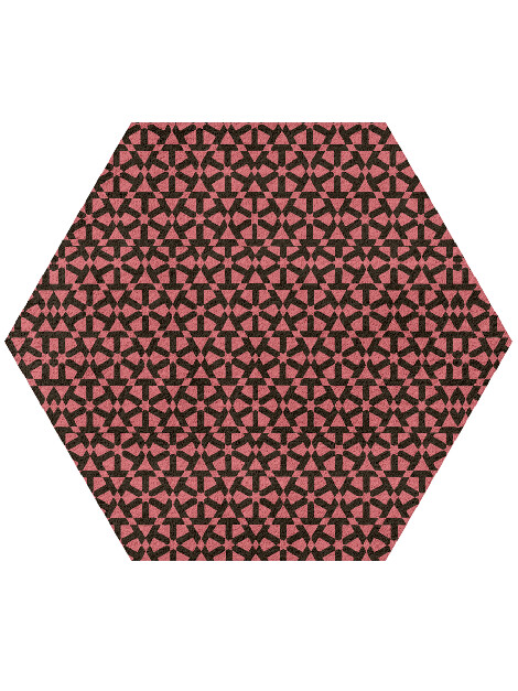 Wheels Geometric Hexagon Hand Tufted Pure Wool Custom Rug by Rug Artisan