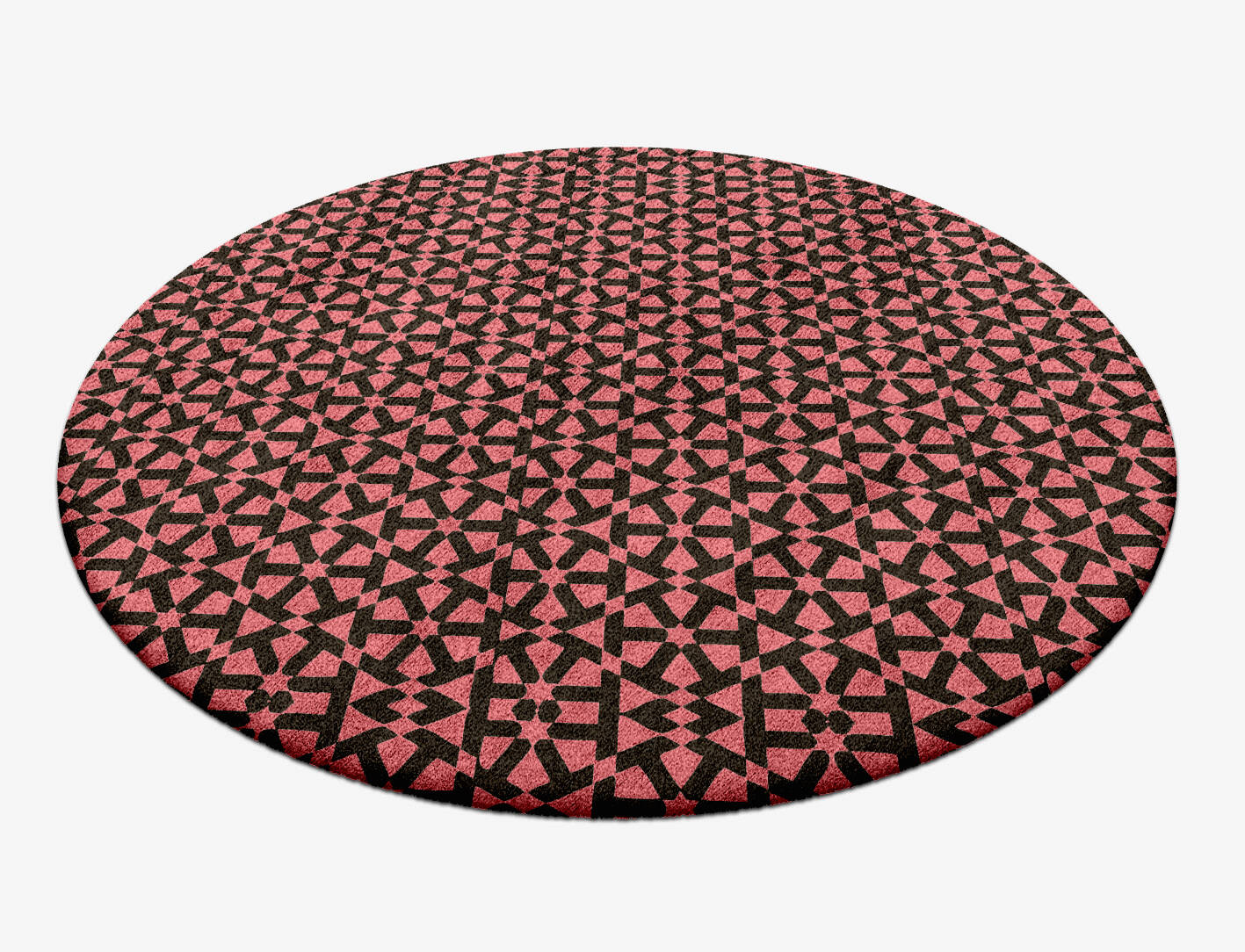 Wheels Geometric Round Hand Tufted Bamboo Silk Custom Rug by Rug Artisan
