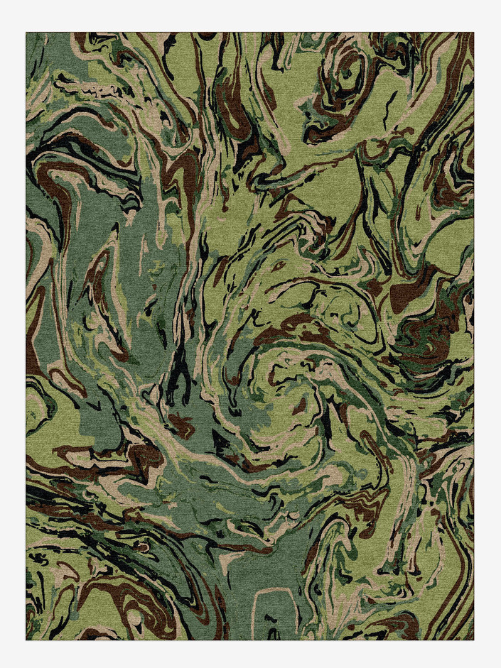 Whirly-6 Abstract Rectangle Hand Knotted Tibetan Wool Custom Rug by Rug Artisan