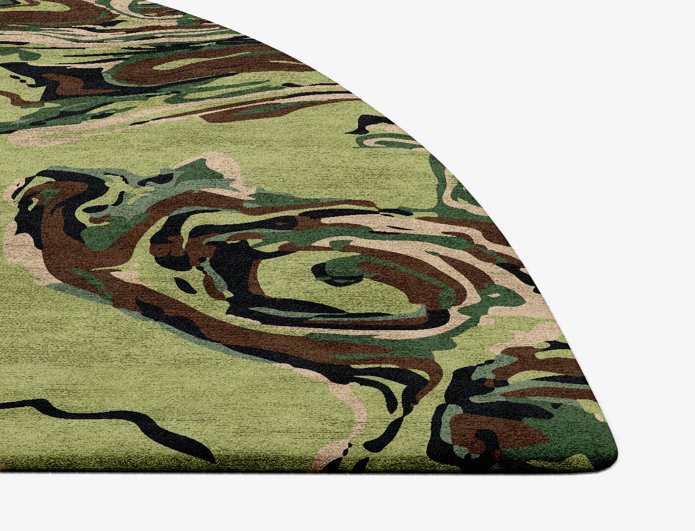 Whirly-6 Abstract Halfmoon Hand Tufted Bamboo Silk Custom Rug by Rug Artisan