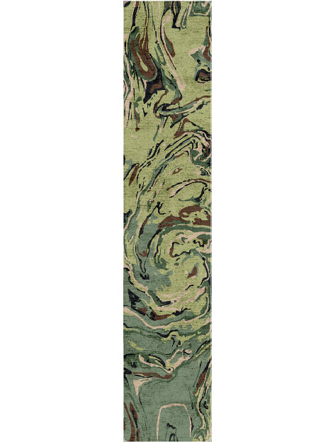 Whirly-6 Abstract Runner Hand Tufted Bamboo Silk Custom Rug by Rug Artisan