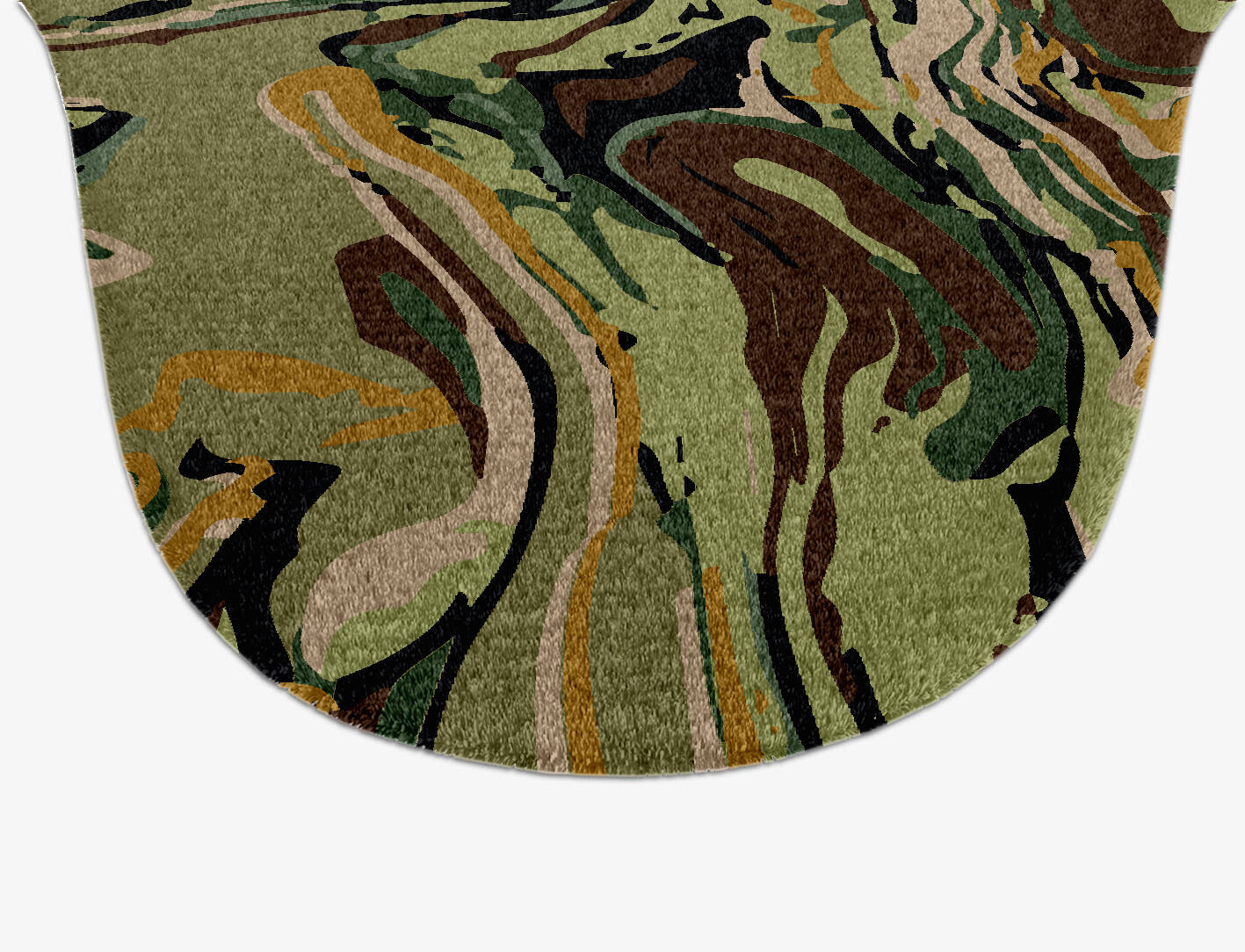 Whirly-8 Abstract Drop Hand Knotted Tibetan Wool Custom Rug by Rug Artisan