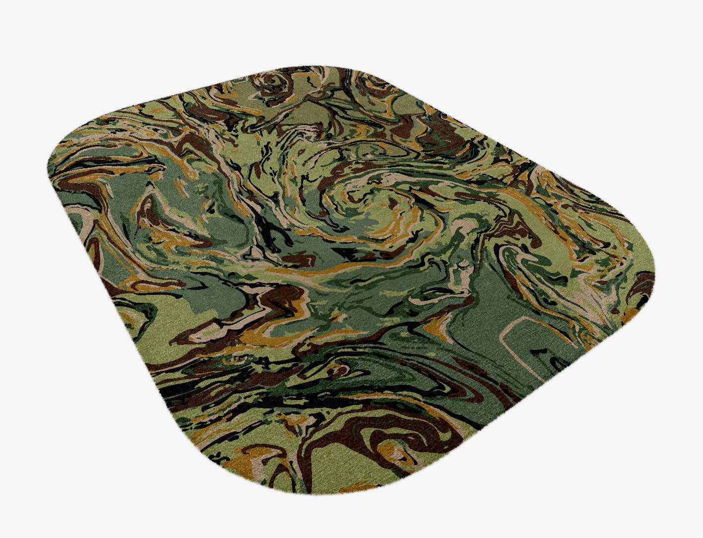 Whirly-8 Abstract Oblong Hand Knotted Tibetan Wool Custom Rug by Rug Artisan