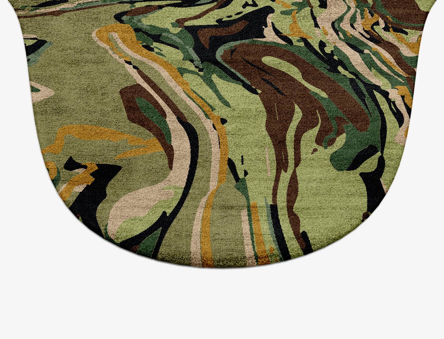 Whirly-8 Abstract Drop Hand Tufted Bamboo Silk Custom Rug by Rug Artisan