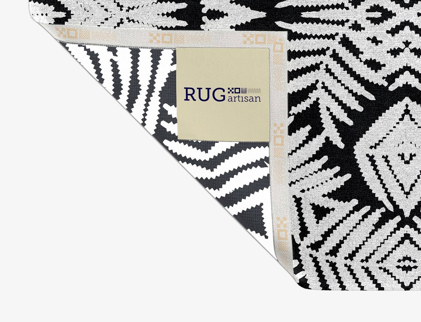 White Fern Monochrome Rectangle Hand Knotted Bamboo Silk Custom Rug by Rug Artisan